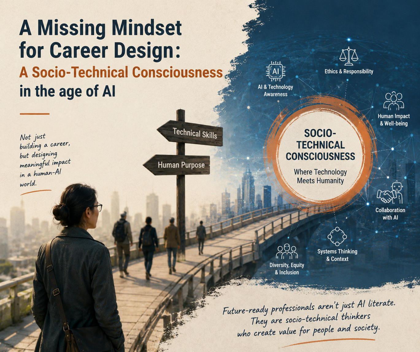 Career Design and Socio-Technical Consciousness in the Age of AI